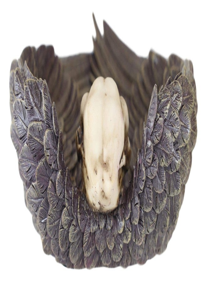 Ebros Gift Ebros Harbinger Of Doom Edgar Poe Gothic Winged Raven Skull Jewelry Coin Dish Tray Ashtray Figurine 6.75"L Ossuary Macabre Halloween Decor Sculpture - Image 5